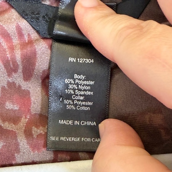 Ali Miles Velvet Animal Leopard Print Button Up Tunic Top Artsy Colorful Size M - Picture 10 of 12